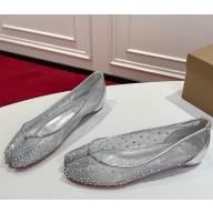 Christian Louboutin X Maison Margiela Marlougiela Strass Mesh & Patent Flat silver 2025