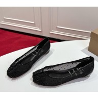 Christian Louboutin X Maison Margiela Marlougiela Strass Mesh & Patent Flat black 2025