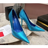 Christian Louboutin Miss Z 100 mm Laminated calf leather Acqua 2025
