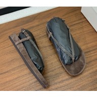 Brunello Cucinelli Suede sandals with precious strap dark brown 2025