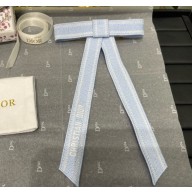 Christian Dior Embroidered Dior Twist Bow Blue and White Embroidery 2025