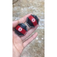 Gucci Logo Square Stud Earrings Red/Blue 2018