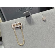 messika Move Uno Chain and Stud earrings diamond yellow gold/silver 