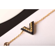 Louis Vuitton Essential V Pendant Bracelet Black 2018