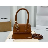 JACQUEMUS Le Chiquito moyen boucle BAG IN BOX LEATHER brown 2024