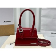 JACQUEMUS Le Chiquito moyen boucle BAG IN BOX LEATHER red 2024