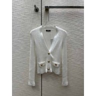 BALMAIN white CARDIGAN 2023