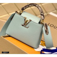 Louis Vuitton Capucines Mini Bag Python Handle M55922 Pale Green