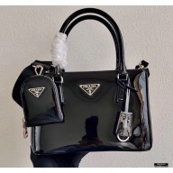 Prada Galleria Brushed Leather Mini Bag 1BA896 Black 2021