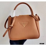 Prada Small Leather HandBag 1BC145 Brown 2021