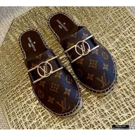 Louis Vuitton Monogram LV Dauphine Espadrilles Slippers Coffee 2021