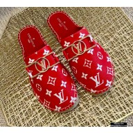 Louis Vuitton Monogram LV Dauphine Espadrilles Slippers Red 2021