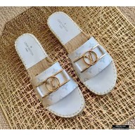 Louis Vuitton Monogram LV Dauphine Espadrilles Slipper Sandals White 2021