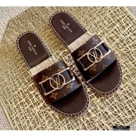Louis Vuitton Monogram LV Dauphine Espadrilles Slipper Sandals Coffee 2021