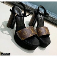 Louis Vuitton Heel 11.5cm Platform 4cm Podium Sandals Monogram Canvas 2021