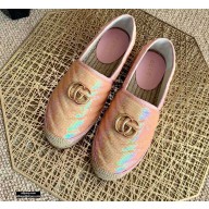 Gucci Sequins GG Matelassé Espadrilles Light Pink 2021