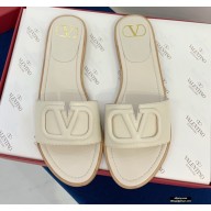 Valentino VLogo Signature Slide Sandals Creamy 2021