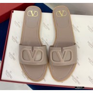 Valentino VLogo Signature Slide Sandals Camel 2021