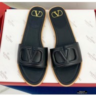 Valentino VLogo Signature Slide Sandals Black 2021