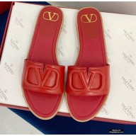 Valentino VLogo Signature Slide Sandals Red 2021
