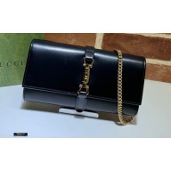 Gucci Jackie 1961 Chain Wallet Bag 652681 Leather Black 2021