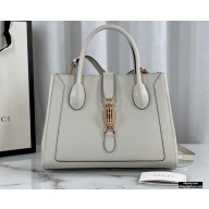 Gucci Jackie 1961 Medium Tote Bag 649016 Leather White 2021