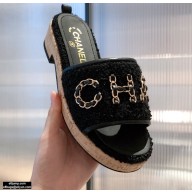 Chanel Chain Logo Tweed Mules G34826 03 2021