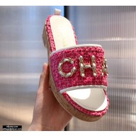 Chanel Chain Logo Tweed Mules G34826 07 2021