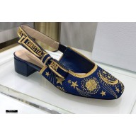 Dior Heel 3.5cm Moi Slingback Pumps Galaxy Embroidered 2021