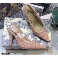 Dior Heel 9.5cm J'Adior Slingback Pumps Micro Mesh Nude 2021