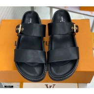 Louis Vuitton Paseo Flat Comfort Mules Black 2021
