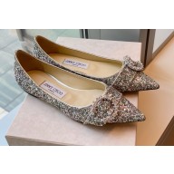 Jimmy Choo SARESA Flats Glitter with Crystal Embellishment 2021