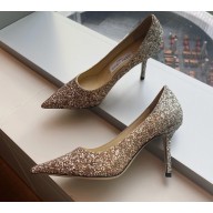 Jimmy Choo Heel 8.5cm Love Pumps Glitter 10 2021