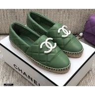 Chanel Resin CC Logo Espadrilles Green 2021