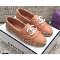 Chanel Resin CC Logo Espadrilles Lobster Pink 2021