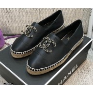 Chanel Chain CC Logo Espadrilles Black 2021