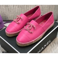 Chanel Chain CC Logo Espadrilles Pink 2021