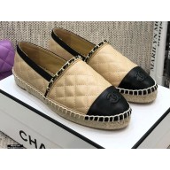 Chanel Chain CC Logo Espadrilles G36966 Beige 2021