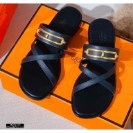 Hermes Claire Sandals Black 2021
