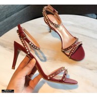 Valentino Heel 7.5cm/10.5cm Rockstud Sandals Dark Red 2021