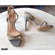 Valentino Heel 7.5cm/10.5cm Rockstud Sandals Gray 2021