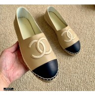 Chanel Leather CC Logo Espadrilles G29762 Beige 2021