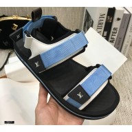 Louis Vuitton Arcade Flat Sandals Blue 2021