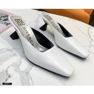 Givenchy Asymmetrical Heel 6.5cm Mules White 2021