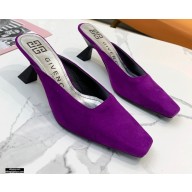 Givenchy Asymmetrical Heel 6.5cm Mules Purple 2021