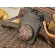Louis Vuitton Taiga Leather Phone Box Bag M30581 Khaki Green 2021