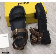 Fendi FF-logo Chunky Sandals Black 2021