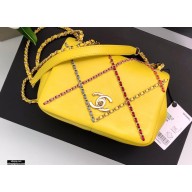 Chanel Small Flap Bag with Entwined Chain AS2382 Yellow 2021