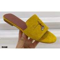 Loro Piana Suede Summer Charms Sandals 10