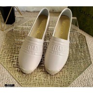 Dior Granville Espadrilles In Embossed Lambskin White 2021